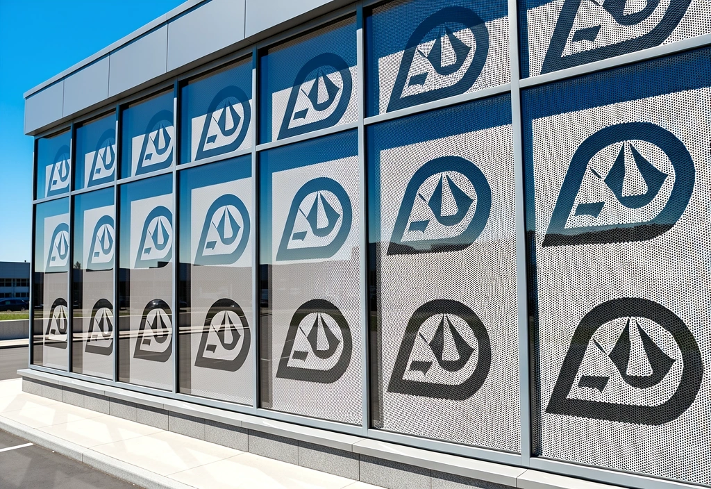 Window perforated vinyl graphics