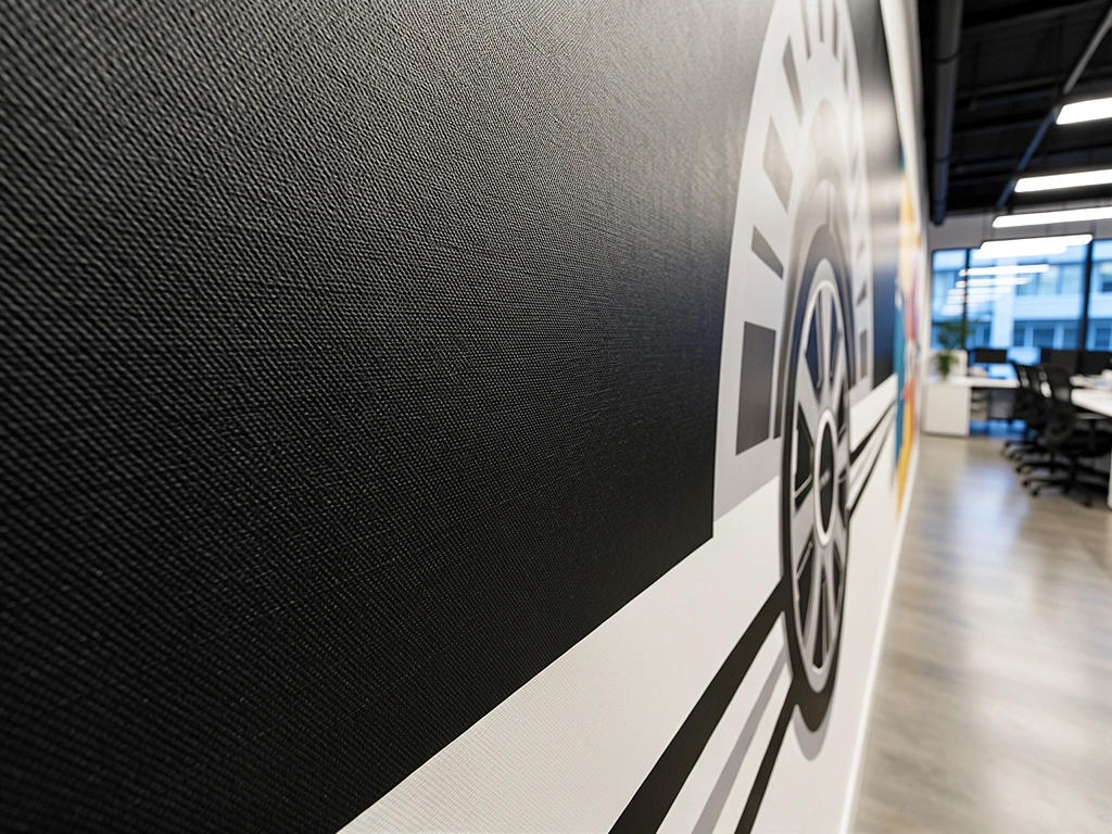 Custom office interior mural