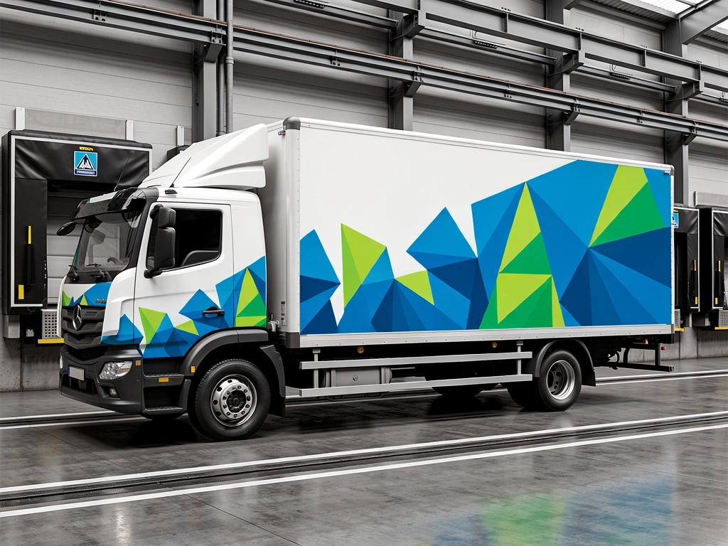 Vehicle wrap for logistics fleet